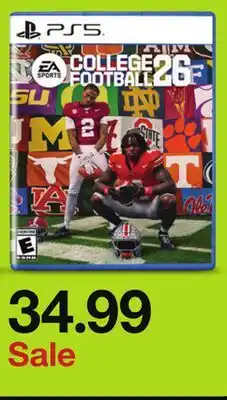 Target PS5 COLLEGE FOOTBALL 26 offer