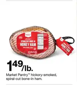 Target Market Pantry hickory-smoked, spiral-cut bone-in ham offer