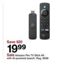 Target Amazon Fire TV Stick 4K with AI - powered search offer