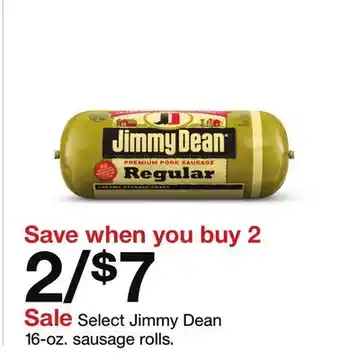 Target Select Jimmy Dean 16-oz. sausage rolls offer