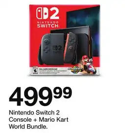 Target Nintendo Switch 2 Console + Mario Kart World Bundle offer
