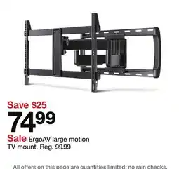 Target ErgoAV large motion TV mount offer