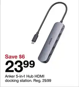 Target Anker 5-in-1 Hub HDMI docking station offer