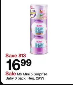 Target My Mini 5 Surprise Baby 3 pack offer