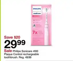 Target Philips Sonicare 4100 Plaque Control rechargeable toothbrush offer