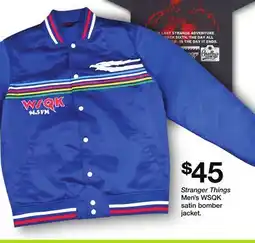 Target Stranger Things Men's WSQK satin bomber jacket offer