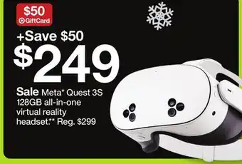 Target Meta* Quest 3S 128GB all-in-one virtual reality headset offer