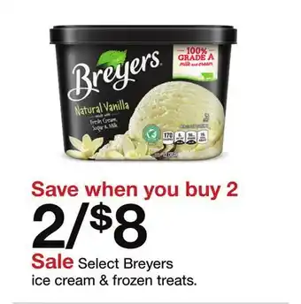 Target Select Breyers ice cream & frozen treats offer