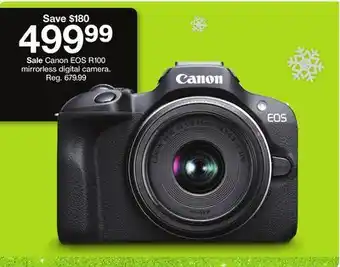 Target Canon EOS R100 mirrorless digital camera offer