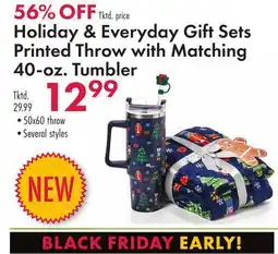 Boscov's Holiday & Everyday Gift Sets Printed Throw offer