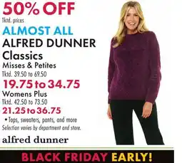 Boscov's ALMOST ALL ALFRED DUNNER Classics offer