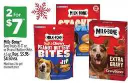 Dollar General Milk-Bone Dog Treats 10-17 oz. or Peanut Buttery Bites 4.5 oz offer