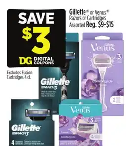 Dollar General Gillette or Venus Razors or Cartridges offer