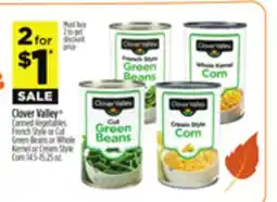 Dollar General Clover Valley Canned Vegetables offer
