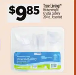 Dollar General True Living Heavyweight Crystal Cutlery offer