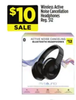 Dollar General Wireless Active Noise Cancellation Headphones offer