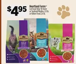 Dollar General Heartland Farms Cat Food Ship'N Shore or Seafood Medley 2.8 lb. or Kitten Food 2.4 lb offer