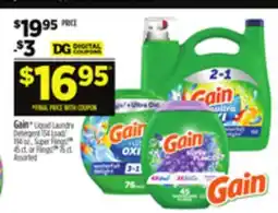 Dollar General Gain Liquid Laundry Detergent Flings offer