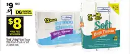 Dollar General True Living Bath Tissue offer