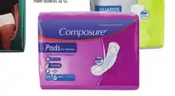 Dollar General Composure Bladder Control Pads or Male Guards offer