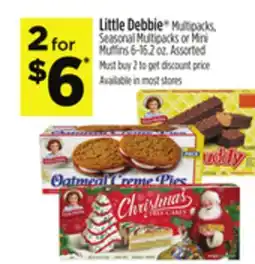 Dollar General Little Debbie Multipacks, Seasonal Multipacks or Muffins offer