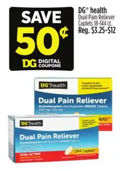 Dollar General DG health Dual Pain Reliever Caplets offer