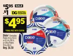 Dollar General Dixie Everyday Plates or or Ultra Plates offer