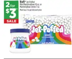 Dollar General Kraft Jet-Puffed Mini Marshmallows 10 oz. or Marshmallow Creme 7 oz offer