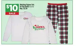 Dollar General Matching Pajama Sets for the Family offer