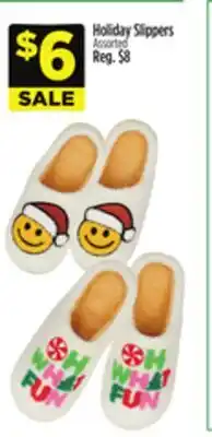 Dollar General Holiday Slippers offer