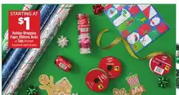 Dollar General Holiday Wrapping Paper, Ribbons, Bows or Tags offer