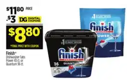 Dollar General Finish Dishwasher Tabs Power 43 ct. or Quantum 36 ct offer
