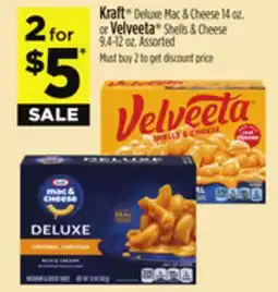 Dollar General Kraft Deluxe Mac & Cheese, Velveeta Shells & Cheese offer