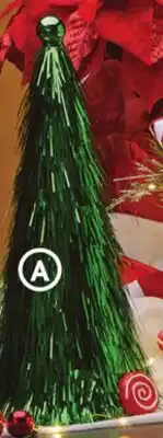 Family Dollar Tabletop Tinsel Trees offer
