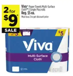 Dollar General Viva Paper Towels Multi-Surface Cloth offer