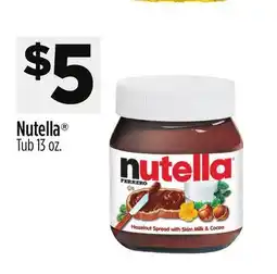 Dollar General Nutella Tub offer