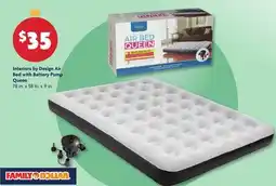 Family Dollar Interiors by Design Air Bed with Battery Pump Queen offer
