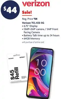Family Dollar Verizon TCL K33 5G offer