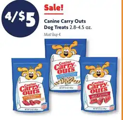Family Dollar Canine Carry Outs Dog Treats offer