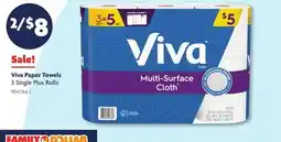 Family Dollar Viva Paper Towels offer