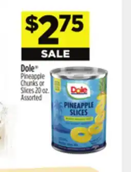 Dollar General Dole Pineapple Chunks or Slices offer