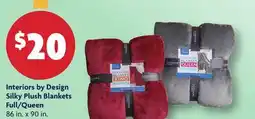 Family Dollar Interiors by Design Silky Plush Blankets Full/Queen offer