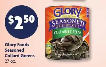 Family Dollar Glory Foods Seasoned Collard Greens offer