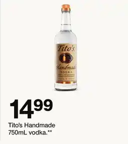 Target Tito's Handmade 750mL vodka offer