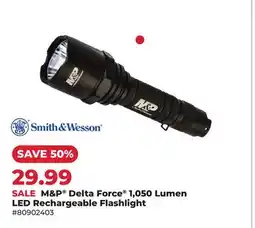 Runnings M&P Delta Force 1,050 Lumen LED Rechargeable Flashlight offer