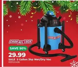 Runnings 5 Gallon 3hp Wet/Dry Vac offer