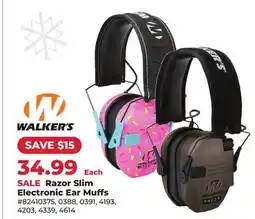 Runnings Walker's Razor Slim Electronic Ear Muffs offer