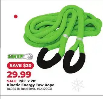 Runnings 7/8 x 20' Kinetic Energy Tow Rope offer