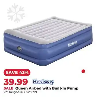 Runnings Queen Airbed with Built-In Pump offer