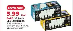 Runnings 10 Pack LED A19 Bulbs offer